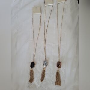 Three costume necklaces